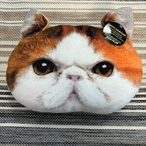 Expressions Plush Cat Pillow Exotic Shorthair Realistic Calico